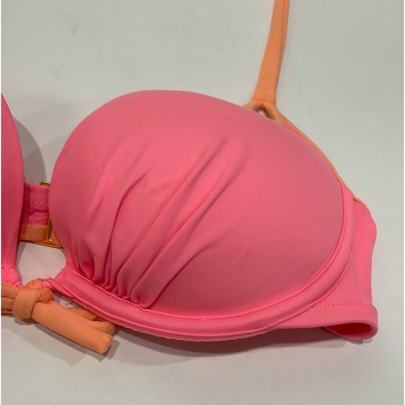 Victoria's Secret pink‎ and Orange Bikini Swim top size 36C - Picture 3 of 7
